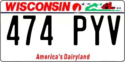 WI license plate 474PYV