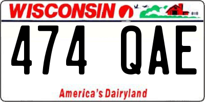 WI license plate 474QAE