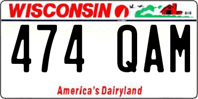 WI license plate 474QAM