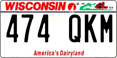 WI license plate 474QKM
