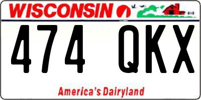 WI license plate 474QKX