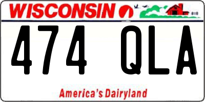 WI license plate 474QLA