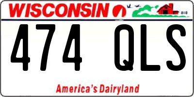 WI license plate 474QLS