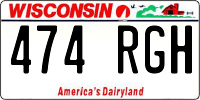 WI license plate 474RGH