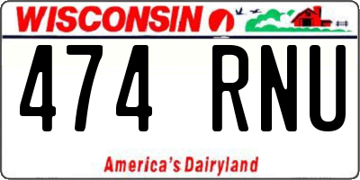 WI license plate 474RNU
