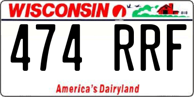 WI license plate 474RRF