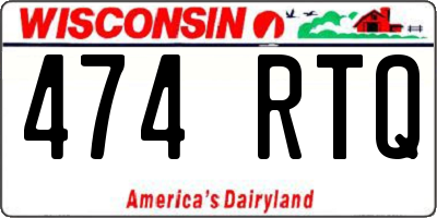 WI license plate 474RTQ