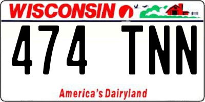 WI license plate 474TNN