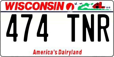 WI license plate 474TNR