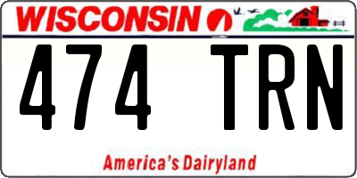 WI license plate 474TRN