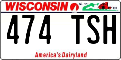 WI license plate 474TSH