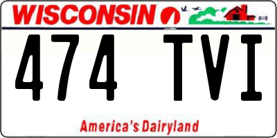 WI license plate 474TVI