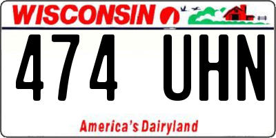 WI license plate 474UHN