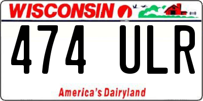 WI license plate 474ULR