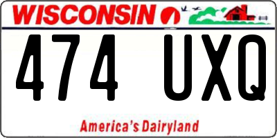 WI license plate 474UXQ