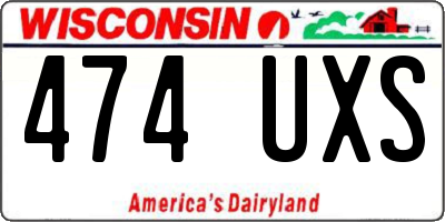 WI license plate 474UXS