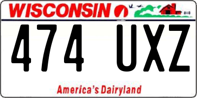 WI license plate 474UXZ