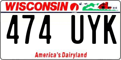 WI license plate 474UYK