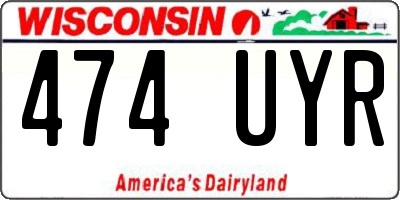 WI license plate 474UYR