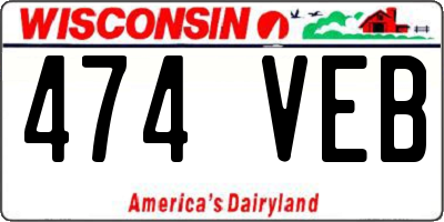 WI license plate 474VEB