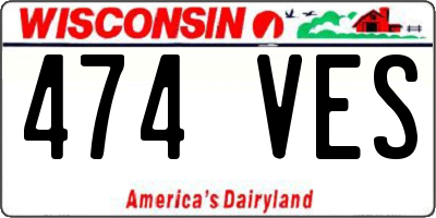 WI license plate 474VES