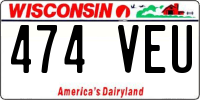 WI license plate 474VEU
