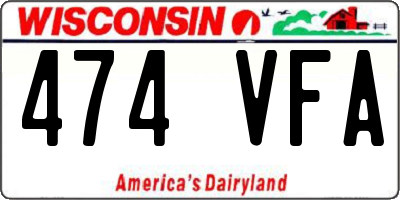 WI license plate 474VFA
