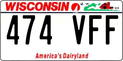WI license plate 474VFF