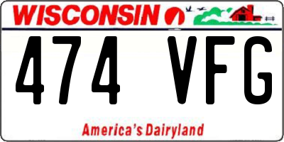 WI license plate 474VFG