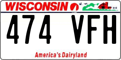 WI license plate 474VFH