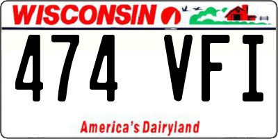 WI license plate 474VFI