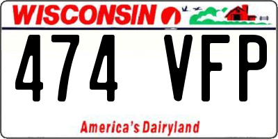 WI license plate 474VFP
