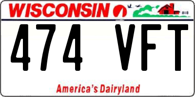 WI license plate 474VFT