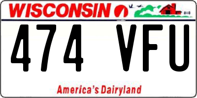 WI license plate 474VFU
