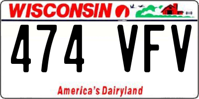 WI license plate 474VFV