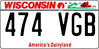 WI license plate 474VGB