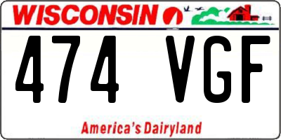 WI license plate 474VGF