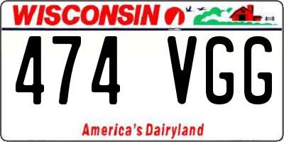 WI license plate 474VGG