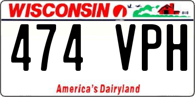 WI license plate 474VPH