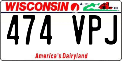 WI license plate 474VPJ