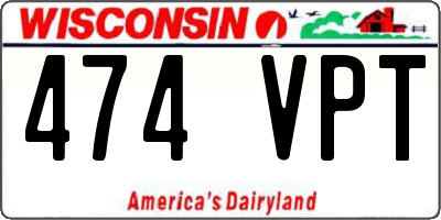 WI license plate 474VPT