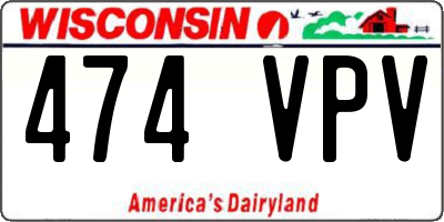 WI license plate 474VPV