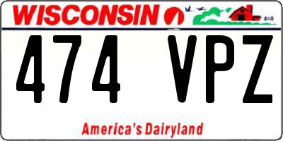 WI license plate 474VPZ