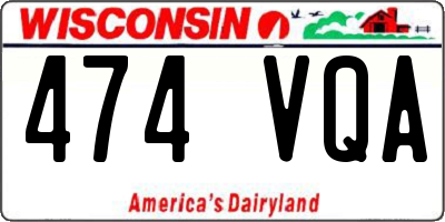 WI license plate 474VQA