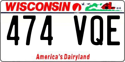 WI license plate 474VQE