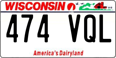 WI license plate 474VQL