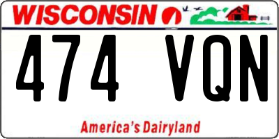WI license plate 474VQN