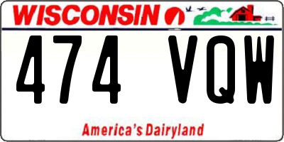 WI license plate 474VQW