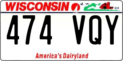 WI license plate 474VQY