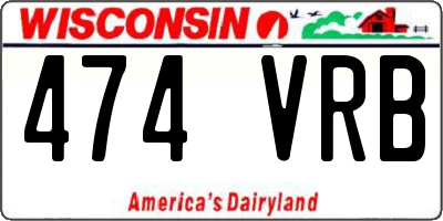 WI license plate 474VRB